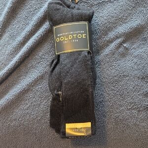 Gold Toe Men's Extended Size Black Socks
